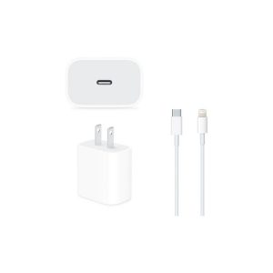 20W USB-C Power Adapter with USB-C to Lightning Cable (White)